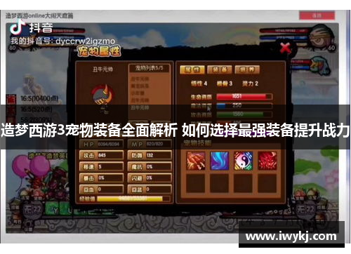 造梦西游3宠物装备全面解析 如何选择最强装备提升战力